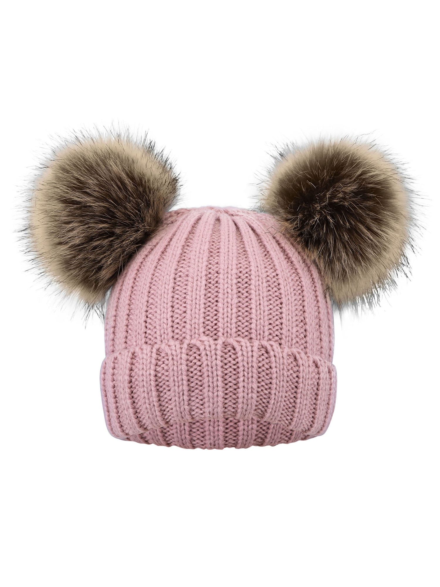 Pom Beanie Hat, Kids Hat Pom Kids Winter Pink Hat Beanie Girls Fleece