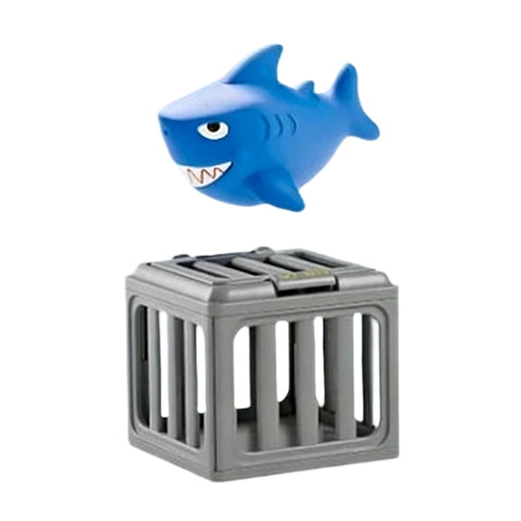 Kids Pool Diving Toys, Water Swimming Dive Pool Game, Kids Bath Toy Play Set W/ Fish Box Floating Animals, Fun Outdoor Beach Lake Swim Summer Party Gift (Shark)