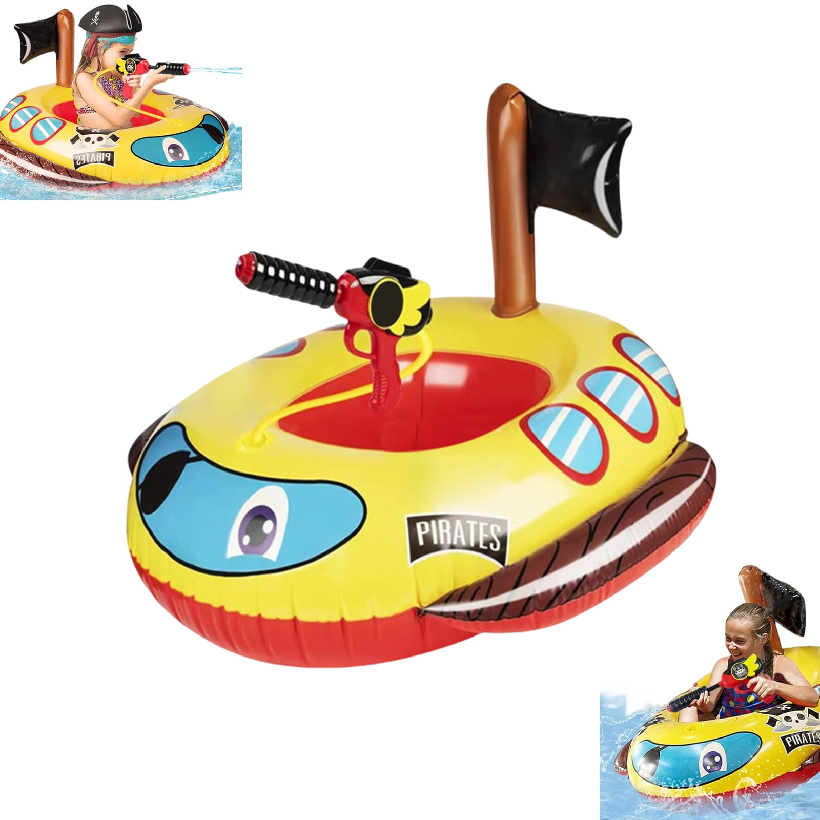 Kids Pool Float,Inflatable Pool Floats Kids with Spray Toys,Ship Pool ...