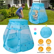 Kids Pop Up Game Tent, Prince Princess Toddler Play Tent, TeqHome Indoor Outdoor Castle Game Play Tent, Birthday Childrens Day Gift For Kids, Blue