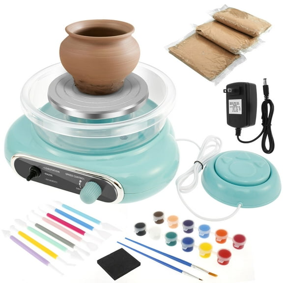 Kids Pottery Wheel Kit Complete Mini Pottery Wheel Kit Adjustable Speed Pottery Wheel Craft Kit Practical Electric Pottery Wheel Kit for Adults Kids Beginners