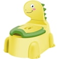 thumbnail image 1 of Kids Potties Training Chair, Cartoon Dinosaur Toilet Training Seat with Lid, Comfortable Toddler Urinal Pot, Portable Potty Chair for 1-6 Year Old Childrens (Yellow), 1 of 5