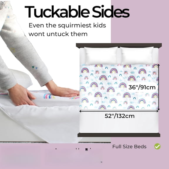 Kids Potty Training Mattress Pad Waterproof Non-Slip Washable Reusable Sheet Protector Protects Beds from Spills and Accidents