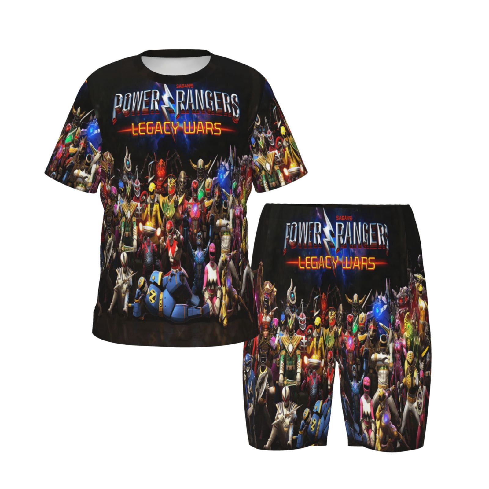Kids Power Rangers Pajamas Set Shirt With Shorts Set Short Sleeve ...