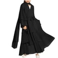 thumbnail image 1 of Kids Prayer Dress Muslim Clothes for Girls Chiffon Long Sleeve Abaya with Hijab Two Piece Maxi Islamic Set Scarf Kaftan Jilbab Black 5-6 Years, 1 of 7