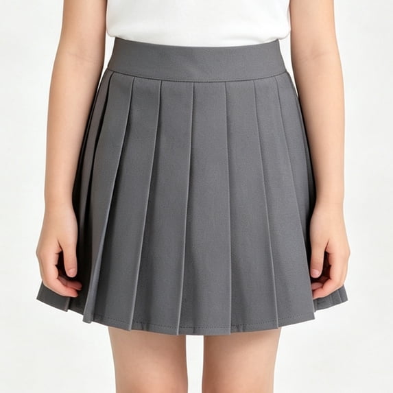Kids' Preppy School Uniform Skirt Campus Pleated Skirt Clothing Outfit Girls' Classroom Clothing