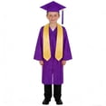 thumbnail image 1 of Kids Preschool Graduation Gowns for Kids with Cap with Gold Stole Purple Cap and Gown Outfit Graduation Gift, 1 of 6