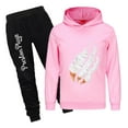 thumbnail image 1 of Kids PrestonPlayz Outfit Set Game Hoodie with Flame Print and Jogger Pants Boys Girls Pullover Tracksuit, 1 of 4