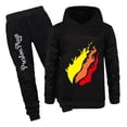 thumbnail image 1 of Kids PrestonPlayz Tracksuit Flame Hoodie and Jogger Pants Set for Boys Girls Gaming Outfit Gift for Birthdays or Holidays, 1 of 4