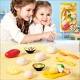 thumbnail image 1 of Kids Pretend Cutting Fruit Vegetable Play Food Toy Set, Toddler Plastic Slicing Play Kitchen Toy, Safe ABS Early Educational Role Play Toy, Birthday Holiday Gift for Boys Girls Ages 4-6, 1 of 7