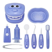 Kids Pretend Dentist Playset Educational Role Play Dental Toy Set with Cartoon Teeth Model
