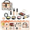 thumbnail image 1 of Kids Pretend Makeup Toy Set, Non-Toxic Fake Cosmetic Play Kit with Eyeshadow Blush Lipstick Brushes Storage Case, Simulation Beauty Styling Playset for Girls Birthday Party Dress Up Gifts, 1 of 6