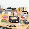 thumbnail image 1 of Kids Pretend Play Kitchen Cookware Set with Induction Stove, Toddler Chef Cooking Role Play Toy, Top Christmas Birthday Holiday Gift, Educational Fine Motor Imagination Toy for Boys Girls Ages 3+, 1 of 6