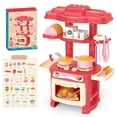 thumbnail image 1 of Kids Pretend Play Kitchen Set, Mini Cooking Stove Tableware Toy with Pots Pans Utensils, Simulation Cookware Role Play Game for Toddlers Boys Girls, Educational Birthday Gift, 1 of 6