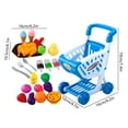 thumbnail image 1 of Kids Pretend Play Shopping Cart with Fake Fruits Vegetables, Supermarket Grocery Role Play Toy, Christmas Birthday Holiday Gift, Educational Fine Motor Imagination Toy for Toddler Boys Girls 3+, 1 of 6