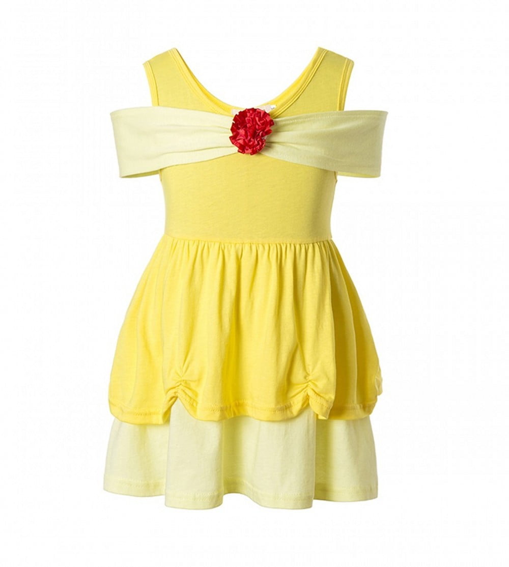 Kids Princess Belle Dress Up Clothes Halloween Little Girls Princess
