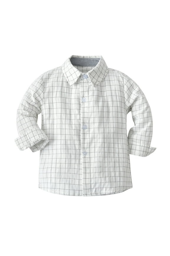 Kids Princess Blouse Toddler Boys Long Sleeve Winter Autumn Shirt Tops Coat Outwear For Babys Clothes Plaid White