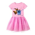 thumbnail image 1 of Kids' Princess Style Grizzly And The Lemmings Cotton Tulle Dress: Short Sleeves and Adorable Graphic Prints for Girls, 1 of 6