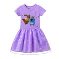 thumbnail image 1 of Kids' Princess Style Grizzly And The Lemmings Cotton Tulle Dress: Short Sleeves and Adorable Graphic Prints for Girls, 1 of 6