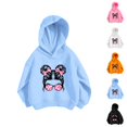 thumbnail image 1 of Kids Print Personality Hoodie Pullover Sweatshirt No Pocket Long Sleeve Crewneck Casual Sporty Tops, 1 of 4