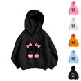 thumbnail image 1 of Kids Print Personality Hoodie Pullover Sweatshirt No Pocket Long Sleeve Crewneck Casual Sporty Tops, 1 of 4