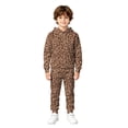 thumbnail image 1 of Kids Printed Hooded Long Sleeve Top and Pants Set, Fashionable Casual Two Piece Outfit, Comfortable Playwear for Boys Girls Daily Wear, 1 of 3