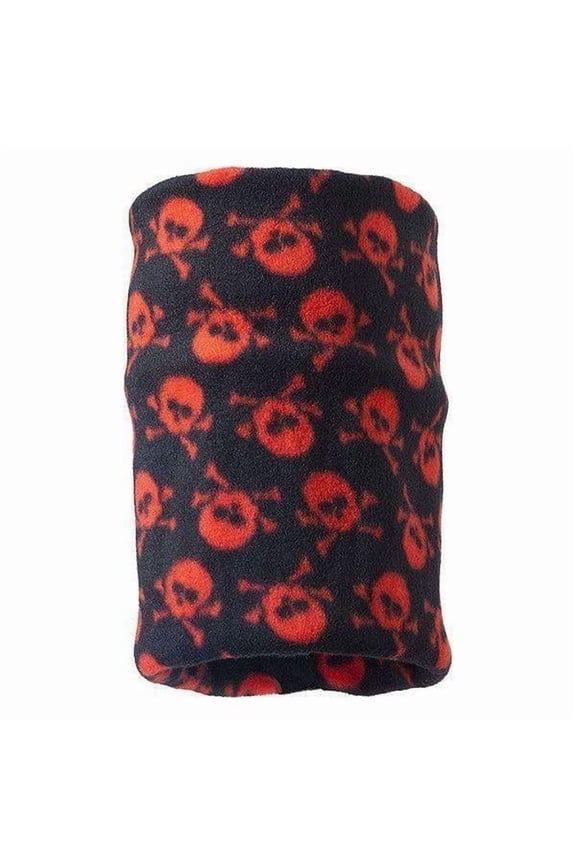 Kids Printed Neckwarmer Size: Red Skulls