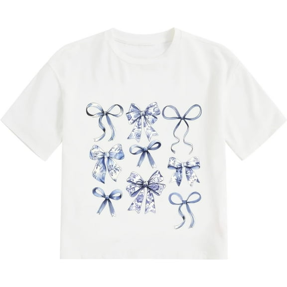 Kids' Printed T-Shirt Soft and Comfortable Crew Neck Short Sleeve Casual Style