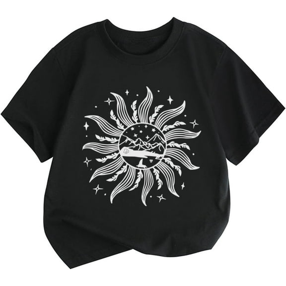 Kids' Printed T-Shirt Soft and Comfortable Crew Neck Short Sleeve Casual Style