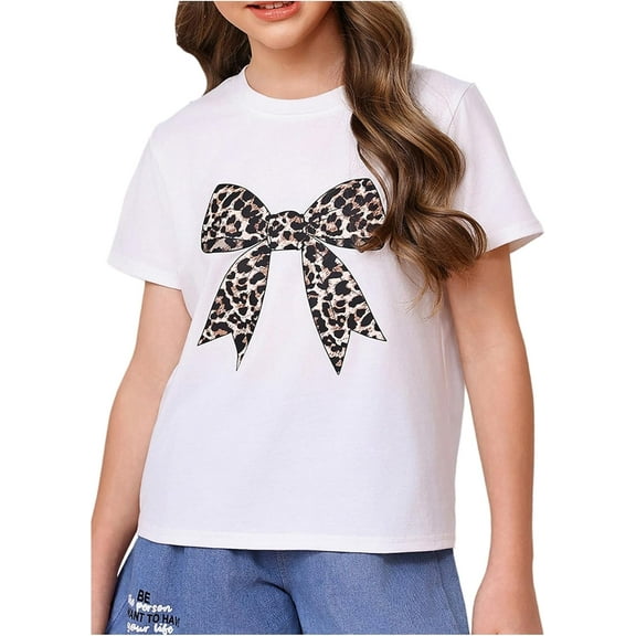 Kids' Printed T-Shirt Soft and Comfortable Crew Neck Short Sleeve Casual Style