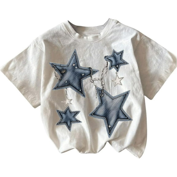 Kids' Printed T-Shirt Soft and Comfortable Crew Neck Short Sleeve Casual Style