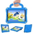 thumbnail image 1 of Kids Proof Case for Apple 10.2-Inch iPad 9th/8th/7th Generation 2021 2020 2019 - Shockproof EVA Plastic Hard Case with Sturdy Stand /Handle, Portable Lihtweight Cute Football Kid-Friendly Cover (Blue), 1 of 5