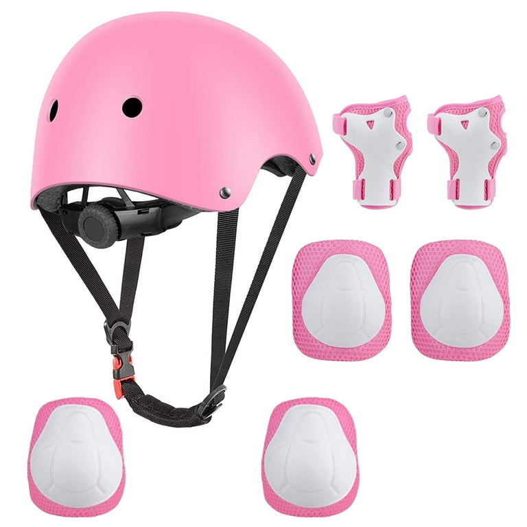 Protective Gear Set With Kids Helmet Shiny Black Ness Roller