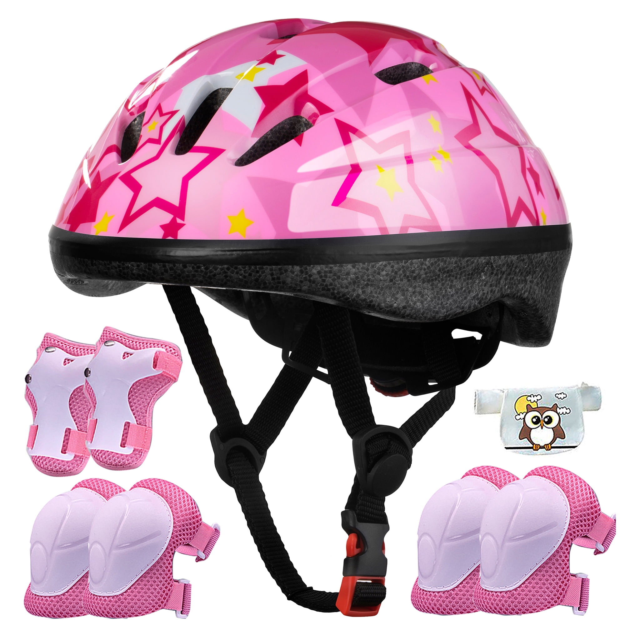 LELINTA Helmet For Kids Boys and Girls Outdoor Sports Protective Gear Safety Pads Set 7Pcs [Adjustable Skateboard Bike Helmet Knee Elbow Wrist] For Ages 3-8