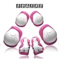 thumbnail image 1 of Rirool Pink and White Kids Protective Gear Set, 6-Piece Knee Pads, Elbow Pads and Wrist Guards with Adjustable Straps for Ages 3-10, Roller Skating, Skateboarding, Scooter and Cycling, 1 of 9