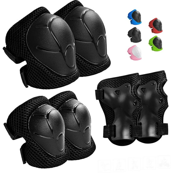 Kids Protective Gear Set Knee Pads for Kids 3-14 Years Toddler Knee and Elbow Pads with Wrist Guards 3 in 1 for Skating Cycling Bike Rollerblading Scooter