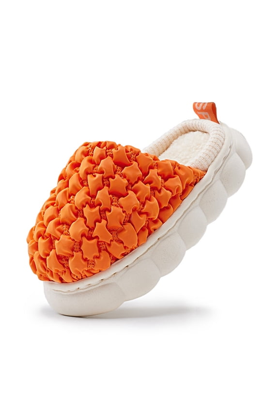 Kids Puff Warm Slippers for Girls Boys Cute Soft Plush Non-Slip House Shoes Comfy Toddler Casual Slip On Indoor Outdoor Walking Shoes