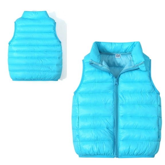 Kids Puffer Down Vest Boys Vest Light Weight Down Vest with Zip Up Cute Jackets with Sleeveless Child Winter Vest 6-7 Years