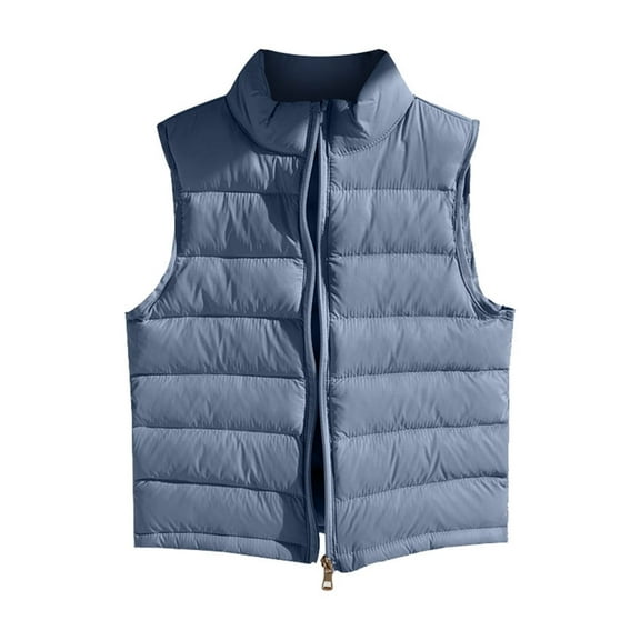 Kids Puffer Down Vest Boys Vest Stand Collar Lightweight Zip Up Sleeveless Jacket Winter Clothes 5-6 Years
