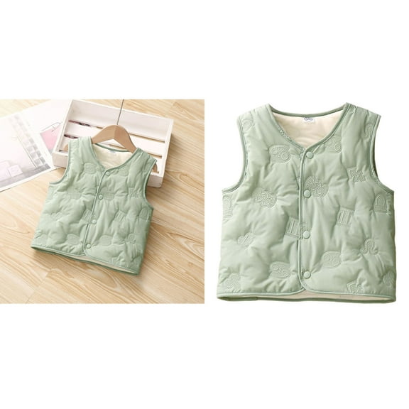 Kids Puffer Down Vest Boys Winter Vest Lightweight Button Down Sleeveless Jacket Winter Warm Outerwear 3-4 Years