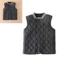 thumbnail image 1 of Kids Puffer Down Vest Boys Winter Vest Lightweight Water-Resistant Button Down Sleeveless Jacket Winter Warm Outerwear 4-5 Years, 1 of 5