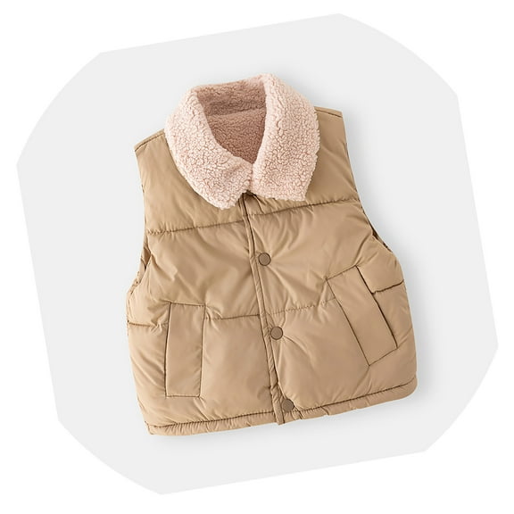 Kids Puffer Down Vest Kids Winter Vest Lightweight Button Down Cute Vest Sleeveless Kids Boy Jacket 3-4 Years