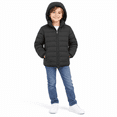 thumbnail image 1 of Kids Puffer Jacket for Boys Girls, Hooded Lightweight Warm Quilted Coat, Dark Gray Size 12-14, 1 of 7