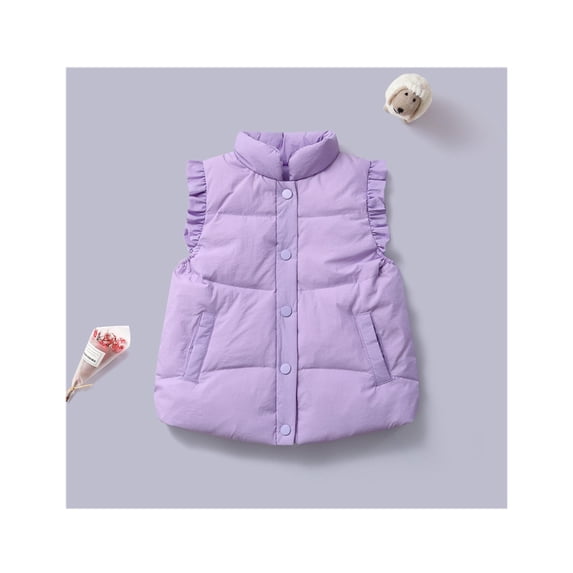 Kids Puffer Vest Boys Winter Vest Light Weight Down Vest with Button Down Sleeveless Jacket Girls' Fashion 4-5 Years