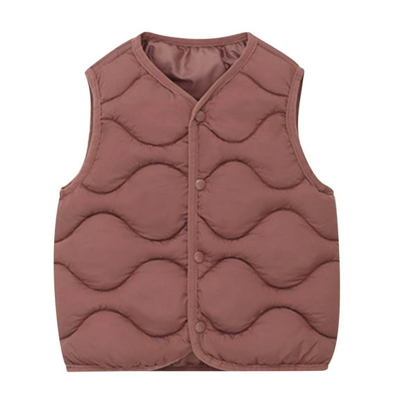Kids Puffer Vest Boys Winter Vest Lightweight Cute Jacket Sleeveless Warm Outerwear for Children 5-6 Years