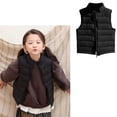 thumbnail image 1 of Kids Puffer Vest Boys Winter Vest Stand Collar Lightweight Zip Up Cute Jackets Sleeveless Kids Puffer Jacket 5-6 Years, 1 of 4