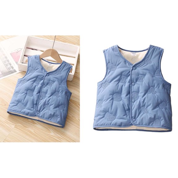 Kids Puffer Vest Cotton Girls' Outerwear Jackets & Coats Winter Vest Clothes For Girls 4-5 Years