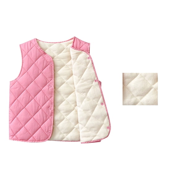 Kids Puffer Vest Cotton Girls' Outerwear Vests Kids Winter Clothes Girls Size 3-4 Years Clothes