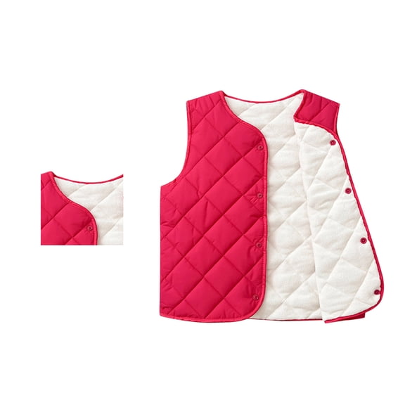 Kids Puffer Vest Girls Cotton Girls' Outerwear Vests Winter Clothes Girls Clothes 3-4 Years