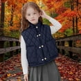 thumbnail image 1 of Kids Puffer Vest Girls Sleeveless Jacket Lightweight Outerwear Vests Toddler Boys' Outerwear Vests Girls' Fashion 1-2Years, 1 of 8
